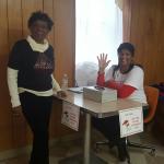 Soror Sheffield and Soror Gray are Ready at the Registration Table